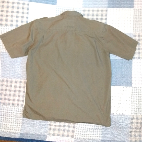 CAMEL ACTIVE Shirt Men XXL Short Sleeve Olive Green 100% Cotton - Picture 9 of 14